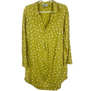 Ebby Andi Women's Yellow Polka Dot Blouse Size 10